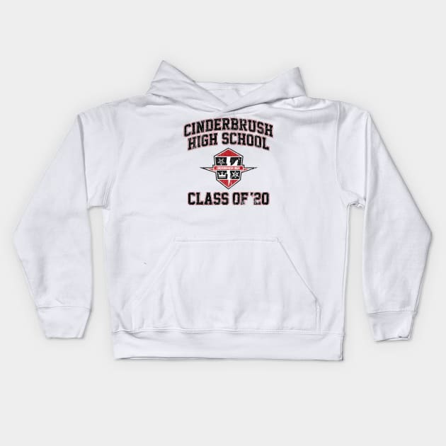 Cinderbrush High School Class of 20 (Variant) Kids Hoodie by huckblade